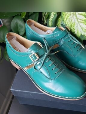 The Office of Angela Scott Bottle Green Oxfords